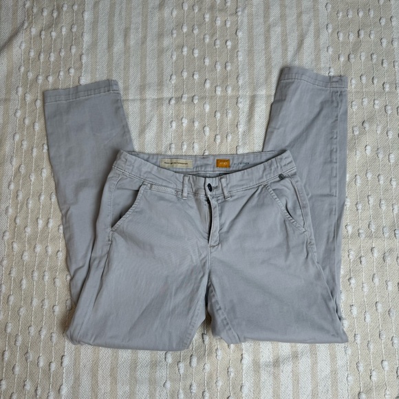 Pilcro Pants - Pilcro & The Letterpress|Anthologie light gray chino straight pants N° 27 hyphen